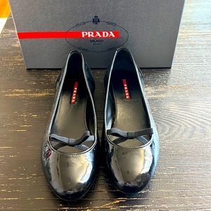 Prada patent leather ballet flats